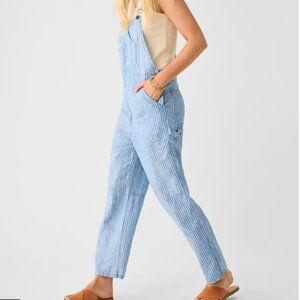 Faherty Railroad Stripe Linen Mechanic Overall